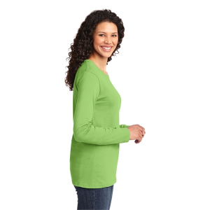 Port & Company Women's Long Sleeve Core Cotton Tee.