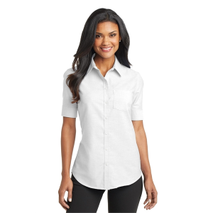 Port Authority Women's Short Sleeve SuperPro Oxford Shirt.