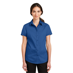 Port Authority Women's Short Sleeve SuperPro Twill Shirt.