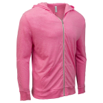 Threadfast Apparel Unisex Triblend Full-Zip Light Hoodie