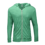 Threadfast Apparel Unisex Triblend Full-Zip Light Hoodie