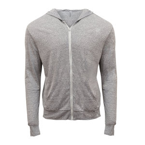 Threadfast Apparel Unisex Triblend Full-Zip Light Hoodie