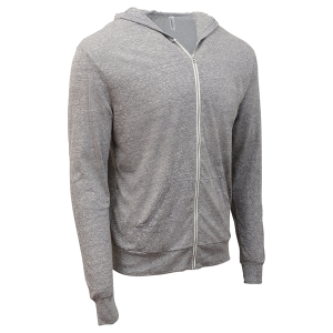 Threadfast Apparel Unisex Triblend Full-Zip Light Hoodie