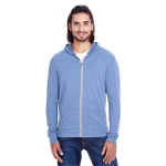 Threadfast Apparel Unisex Triblend Full-Zip Light Hoodie