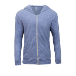 Threadfast Apparel Unisex Triblend Full-Zip Light Hoodie