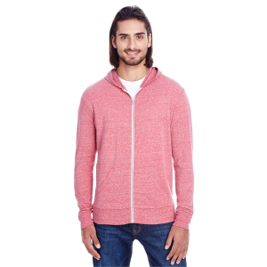 Threadfast Apparel Unisex Triblend Full-Zip Light Hoodie