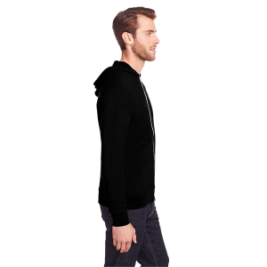 Threadfast Apparel Unisex Triblend Full-Zip Light Hoodie